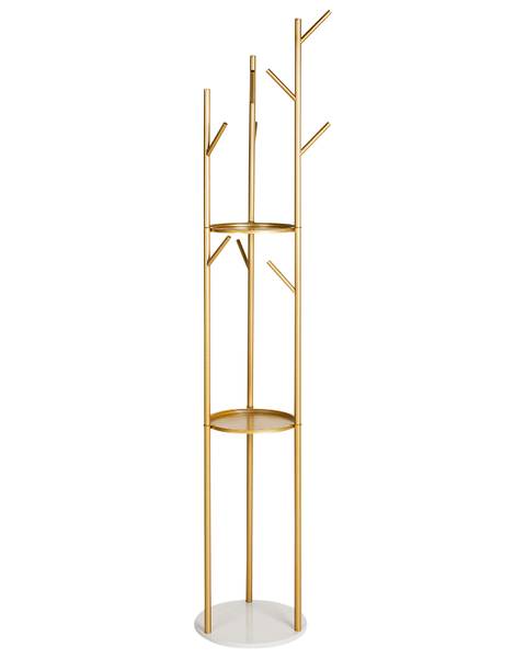 Kleiderständer RALTSON Gold - Weiß - Metall - 31 x 175 x 31 cm