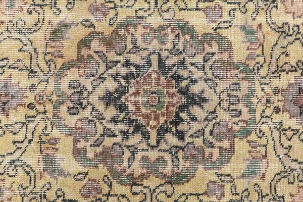 Tapis Ultra Vintage DCXXXV Jaune - Laine - 201 x 1 x 295 cm