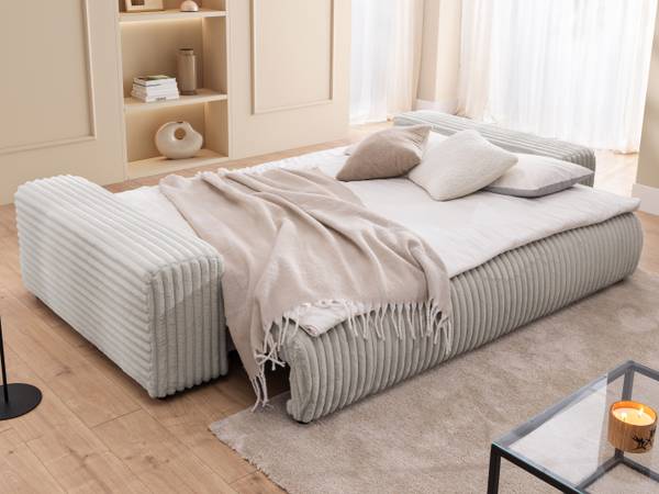 Slaapbank Mollis lichtgrijs