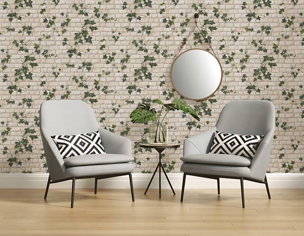 Papiertapete 980434-GU Beige - Kunststoff - 53 x 1 x 1005 cm