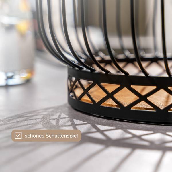 Obstkorb 70555 Schwarz - Metall - 29 x 15 x 29 cm