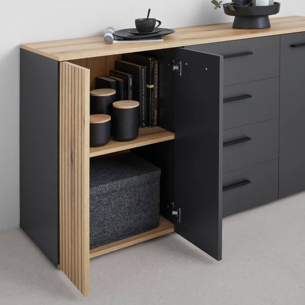 Kommode CADIX Braun - Grau - Holzwerkstoff - 150 x 83 x 42 cm