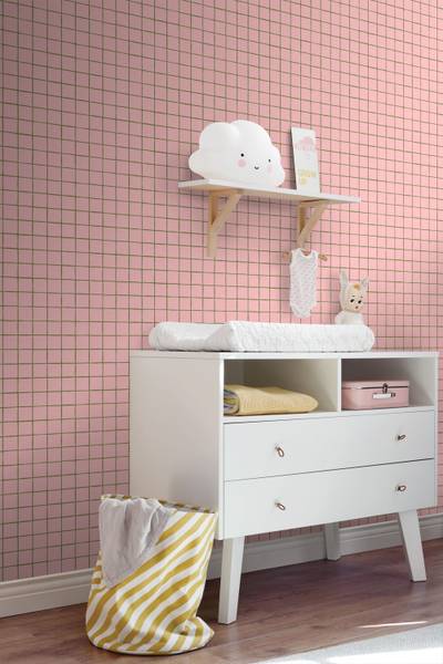 Tapete 131594 Pink - Papier - 53 x 1005 x 53 cm