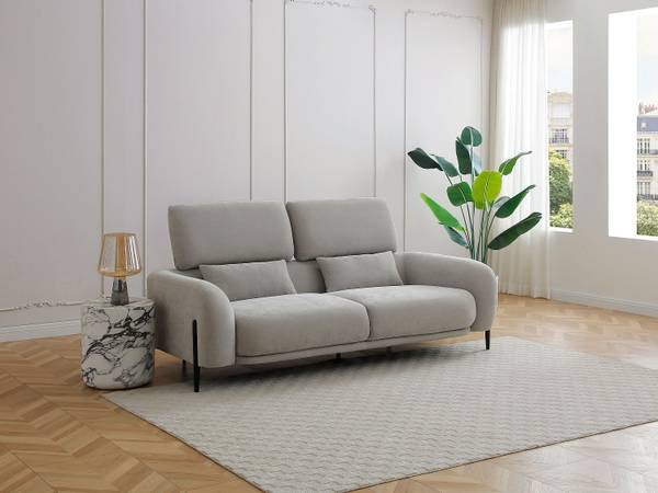 Sofa ARAVIO Grau - Textil - 102 x 100 x 210 cm