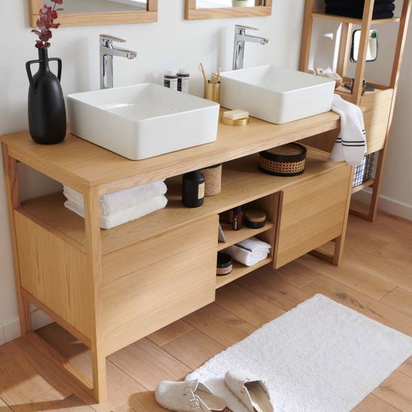 Badmöbel-Set ATOLL 5-teilig Braun - Holzwerkstoff - 140 x 78 x 50 cm