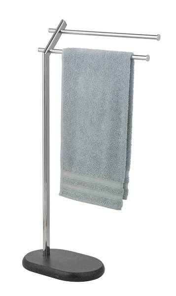 Handtuchständer Puro Edelstahl rostfrei Schwarz - Metall - 45 x 79 x 20 cm