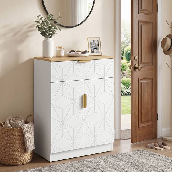 Sideboard 838-582V90WT Weiß - Holzwerkstoff - 60 x 82 x 32 cm