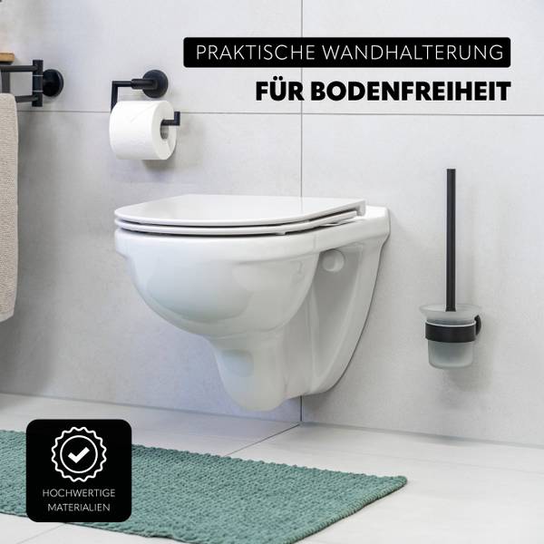 Badzubehör Piazza Black 3er-Set Schwarz - Metall - 15 x 35 x 11 cm