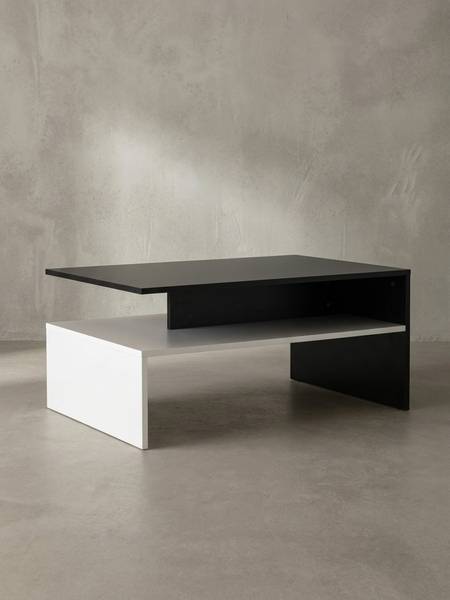 Couchtisch KVARNER mit Stauraum Weiß - Holzwerkstoff - 90 x 43 x 60 cm