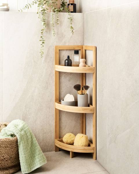 Badezimmerregal ILLAMPU Braun - Bambus - 34 x 77 x 23 cm