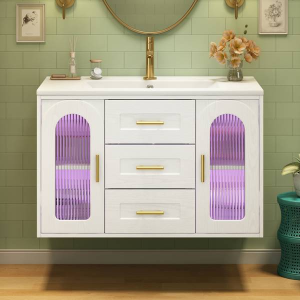 Badezimmerschrank GLOWMU  Ⅲ Weiß