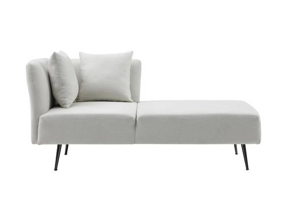 Recamiere ohne Schlaffunktion NAPASA Weiß - Textil - 82 x 77 x 162 cm