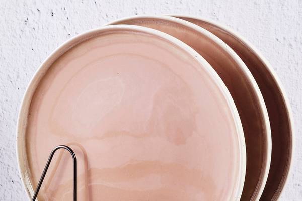 Bord OXYGEN set van 6 roze