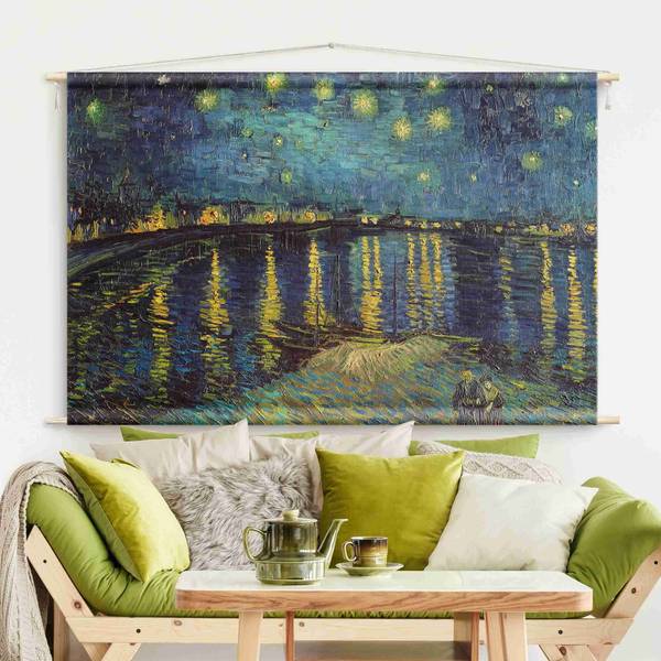 Wandteppich Sternennacht über der Rhône 205 x 137 cm