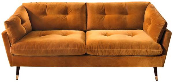 3-Sitzer-Sofa JAPAN-SOFA Gelb - Textil - 206 x 85 x 89 cm