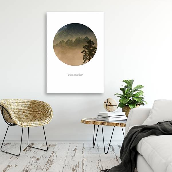 Wandbild wald im kreis 40 x 60 cm