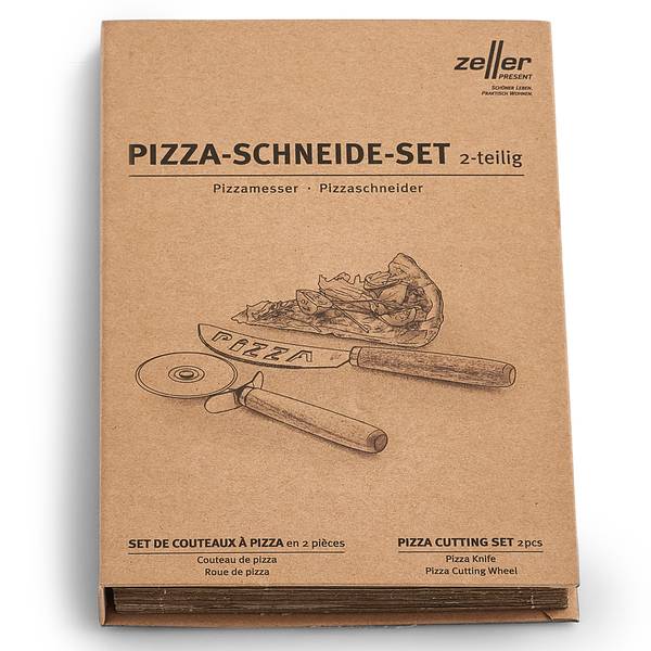 Pizza-Schneide-Set, 2-tlg Silber - Metall - 1 x 1 x 1 cm