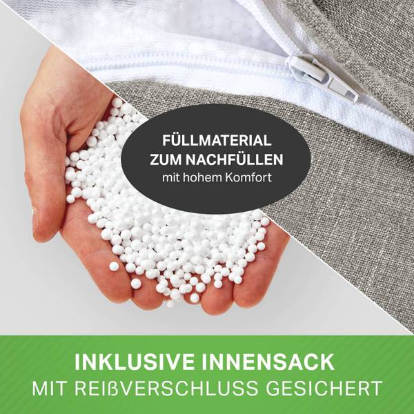 Indoor Sitzsack "Home Linen" - 300 Liter Hellgrau