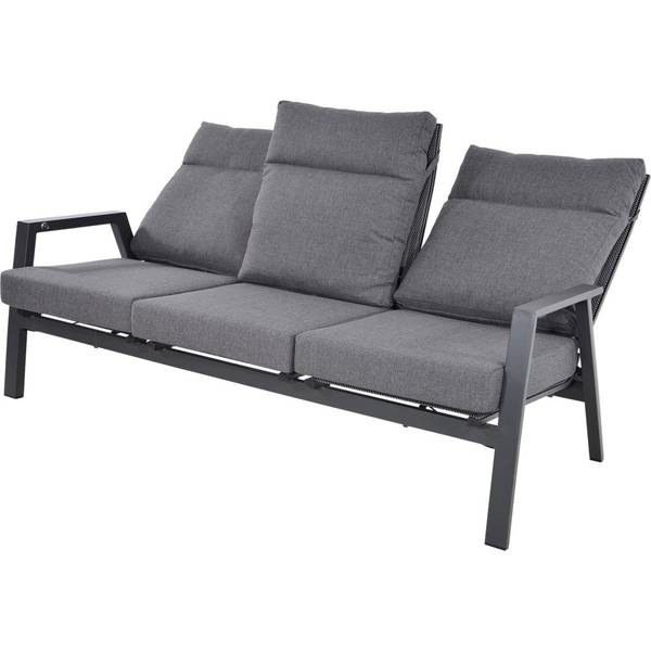 Zweisitzer-Sofa OHIO Grau - Metall - 81 x 63 x 192 cm