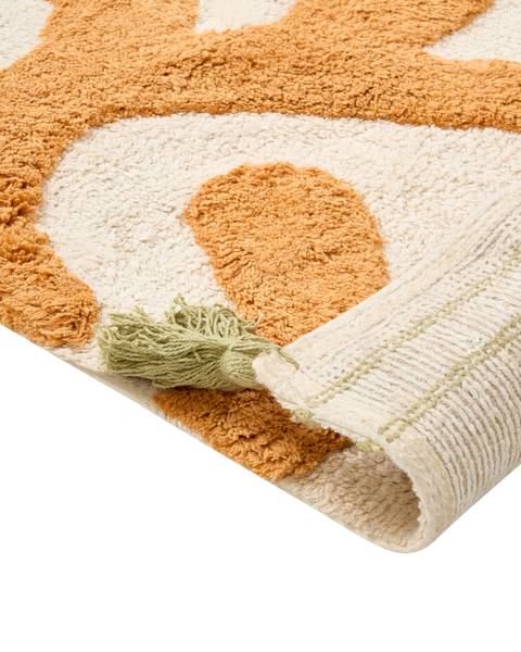 Teppich JAJPUR Beige - Blau - Grün - Orange - Naturfaser - 140 x 200 cm