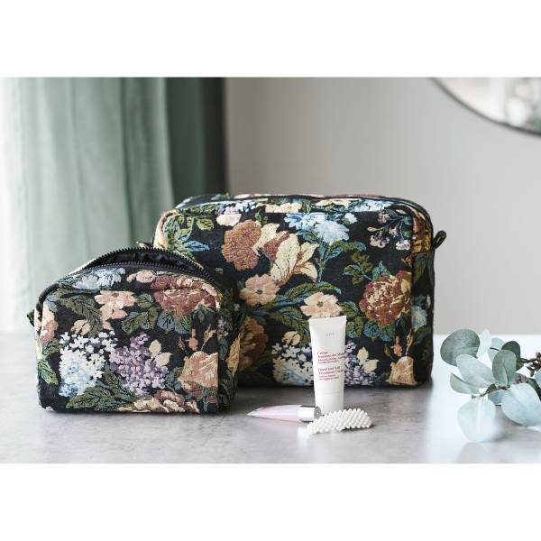 Badezimmerzubehör VK868184749729 2er-Set Schwarz - Polyester - 20 x 14 x 9 cm