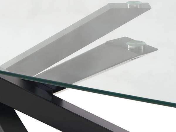 Esstisch METRILIA Schwarz - Glas - 200 x 75 x 100 cm
