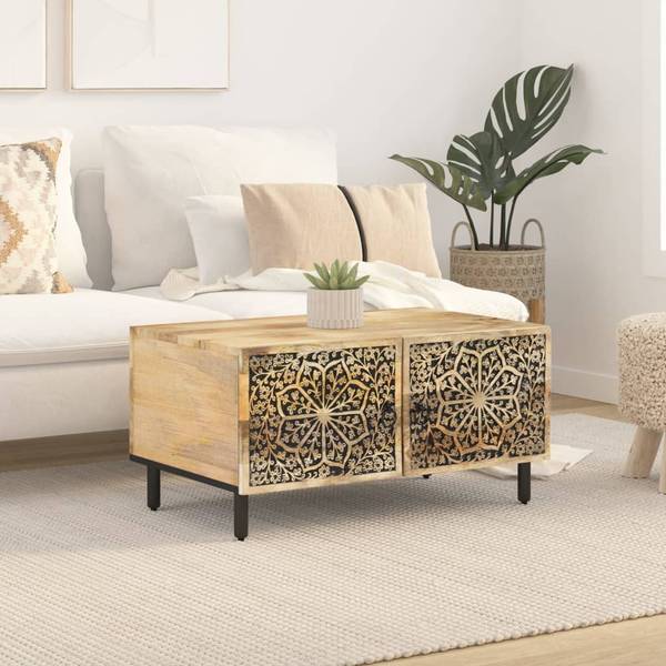 Couchtisch D131 Braun - Massivholz - 50 x 40 x 80 cm