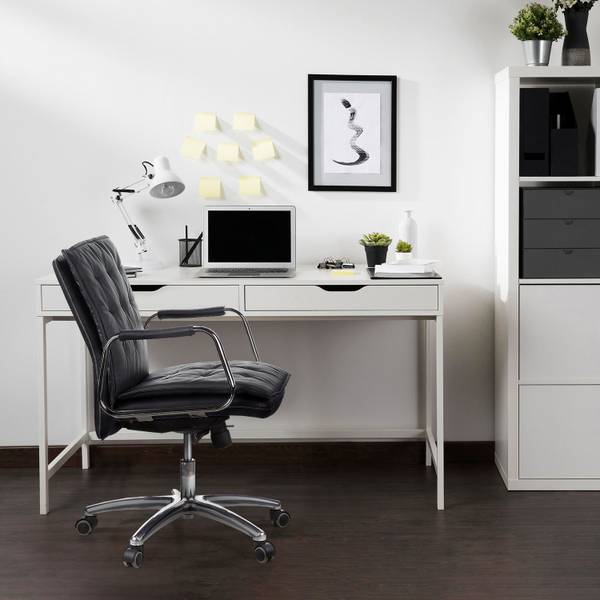 Chefsessel VILLA 10 Schwarz - Flachgewebe - 48 x 109 x 60 cm