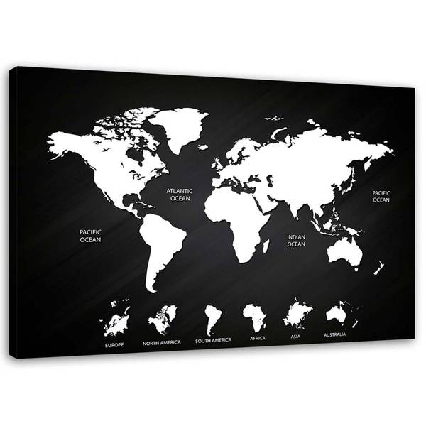 Wandbild weltkarte 120 x 80 cm