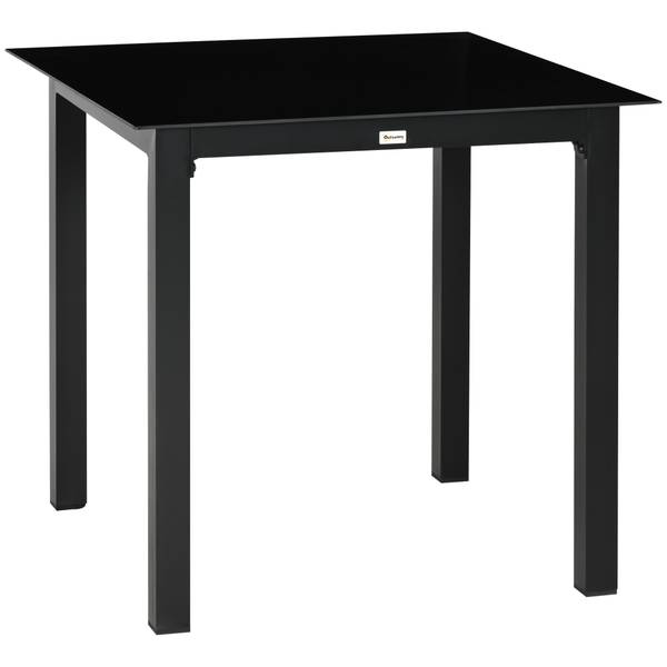 Gartentisch BB5359 Schwarz - Metall - 80 x 74 x 80 cm