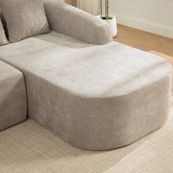 Ecksofa Min-Tru-Art Grau - Textil - 270 x 81 x 172 cm