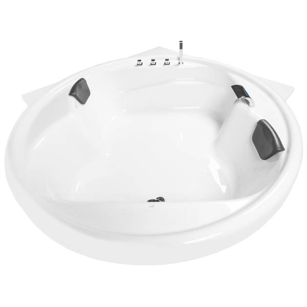 Badewanne XXL Gomera Ecke Weiß - Polyacryl - 186 x 64 x 186 cm