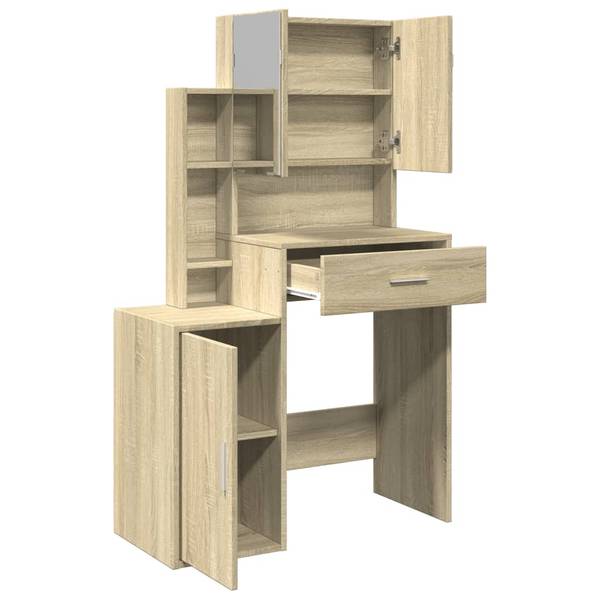 Schminktisch 3042062 Braun - Holzwerkstoff - 80 x 132 x 35 cm