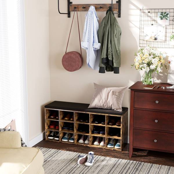 Schuhregal Bangui Braun - Holzwerkstoff - 105 x 48 x 30 cm
