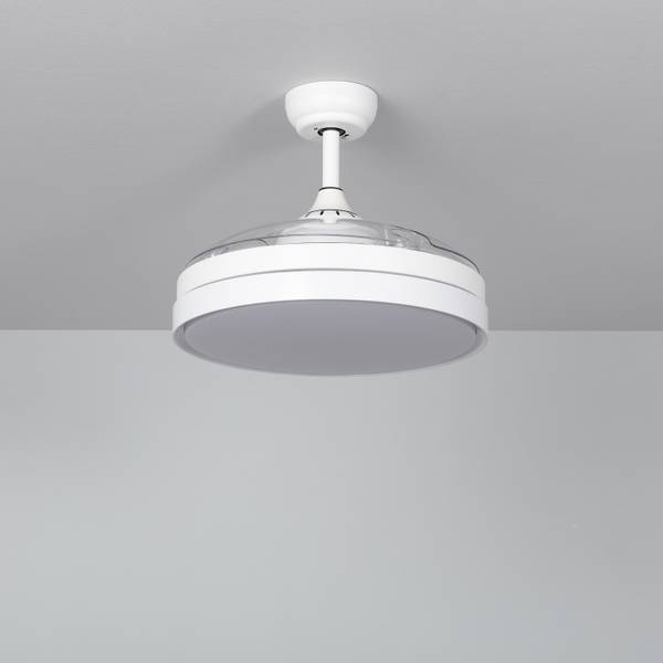 Deckenventilator Sjoerd Weiß - Metall - Kunststoff - 106 x 39 x 106 cm