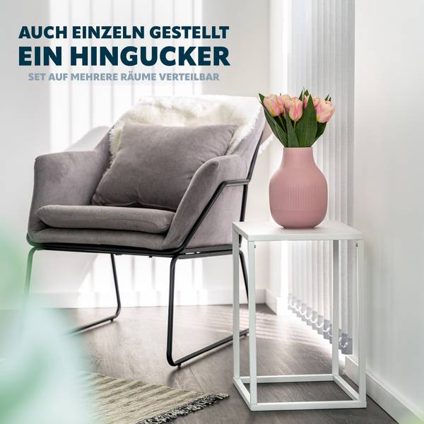 Blumenhocker 61067 (4er-Set) Weiß