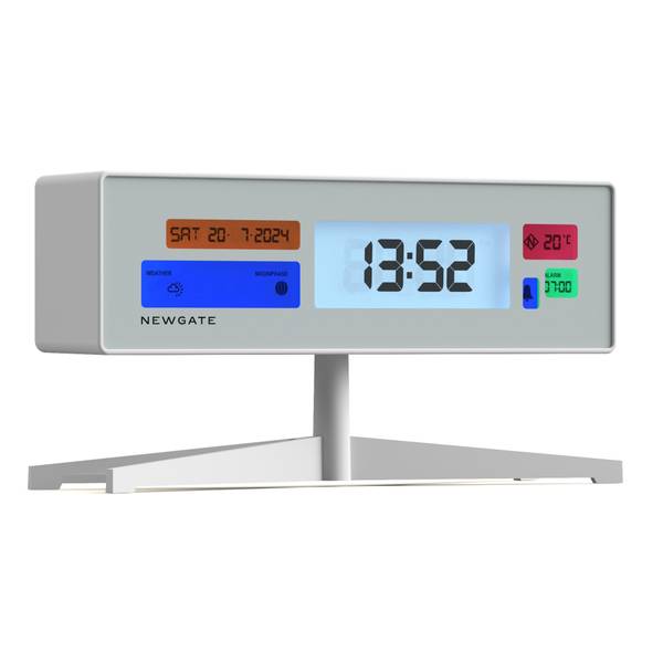 LCD-Wecker Supergenius Weiß