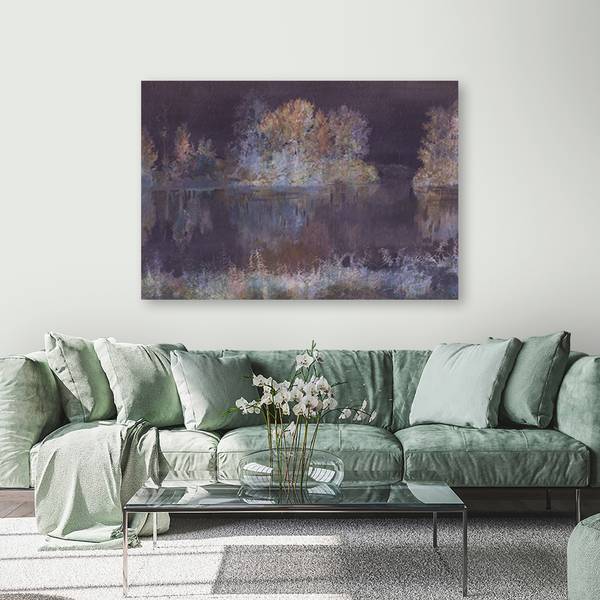 Wandbild blick auf den see 120 x 80 cm