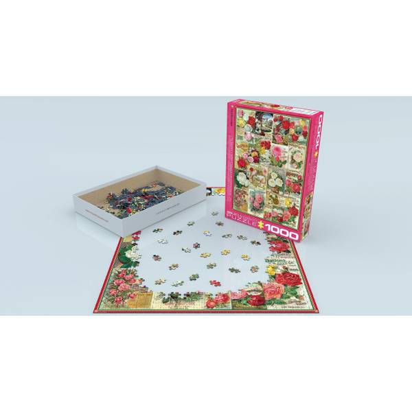 Puzzle Rosen Saatgutkataloge Papier - 26 x 6 x 36 cm