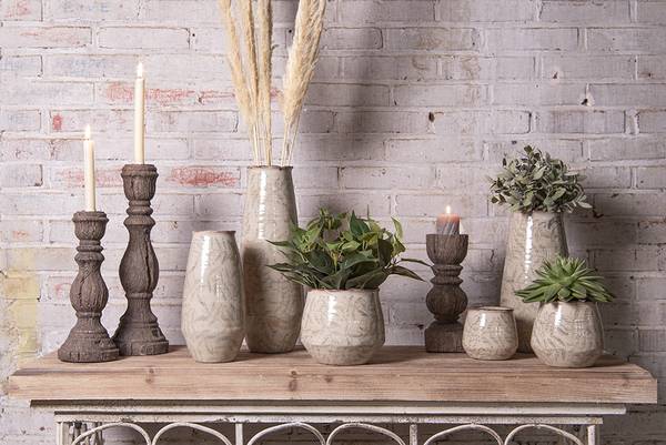 Blumentopf Gretassi Grün - Keramik - 14 x 13 x 14 cm