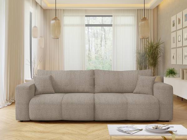 Sofa Furyn Boucle Silber / Grau - Silbergrau