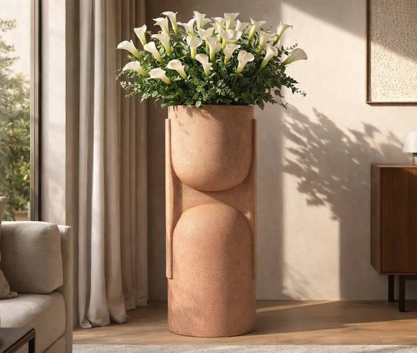 Cache-pot Nui Rouge - Résine - 36 x 91 x 38 cm