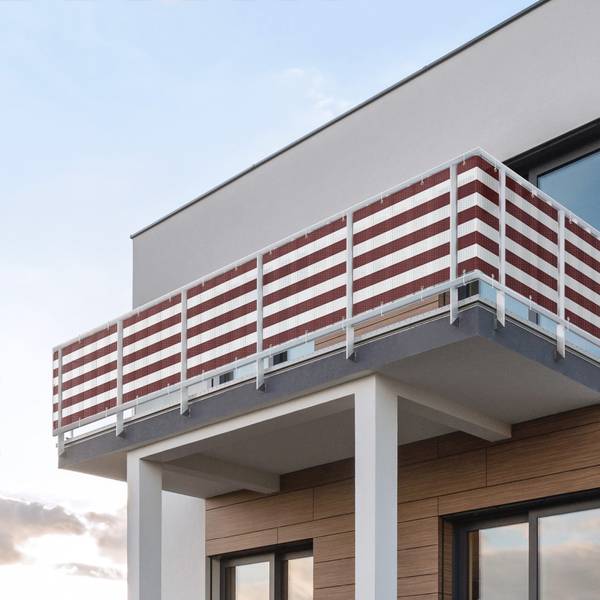 Balkon Sichtschutz Querstreifen 01 600 x 75 cm