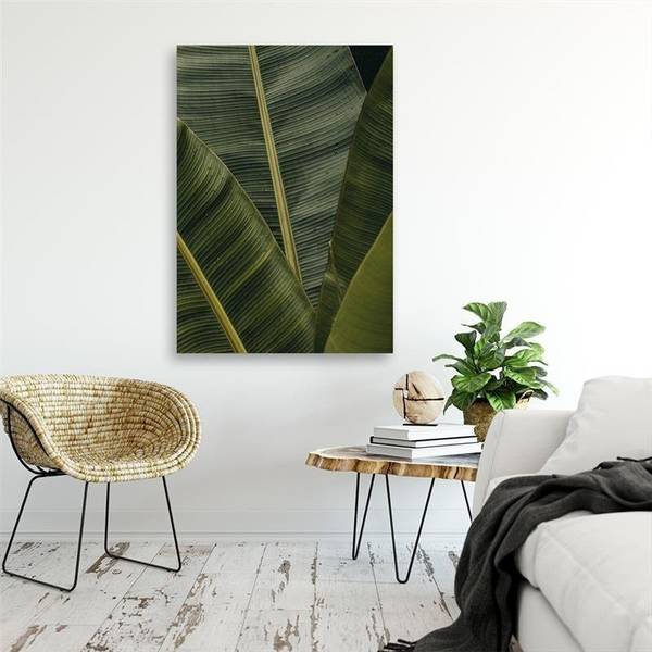 Wandbild tropische bananenblätter 70 x 100 cm