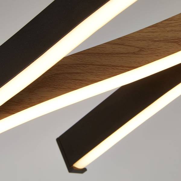 Suspension LED dimmable design « Bloom » Acier - Noir
