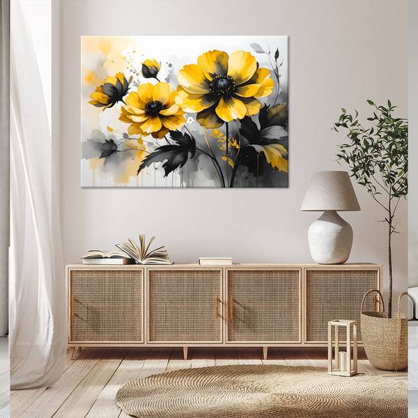 Wandbild Blumen 100 x 70 cm