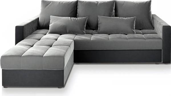 Ecksofa KOS PIK Grau - Hellgrau