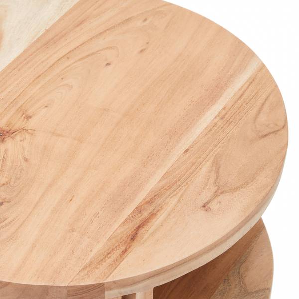 Beistelltisch MADDI Beige - Schwarz - Metall - Holz teilmassiv - 50 x 40 x 50 cm