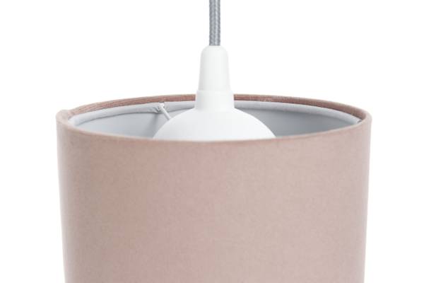 Suspension Tube Jasmin Rose vieilli - Gris lumineux - Hauteur : 25 cm