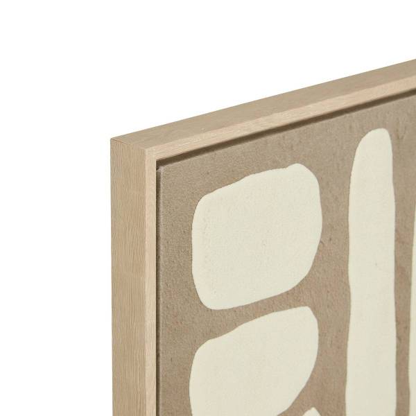 Reliefleinwand MARCELLA Braun - Holzwerkstoff - 3 x 90 x 60 cm